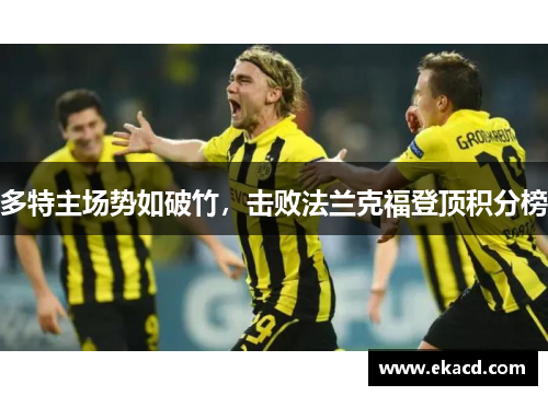 多特主场势如破竹，击败法兰克福登顶积分榜